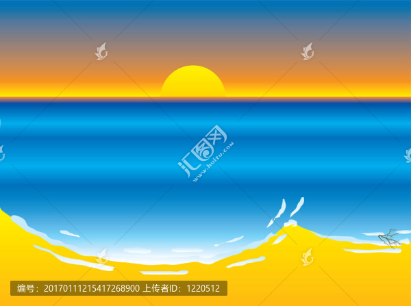 海灘上的日落