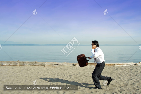 忙碌的商人