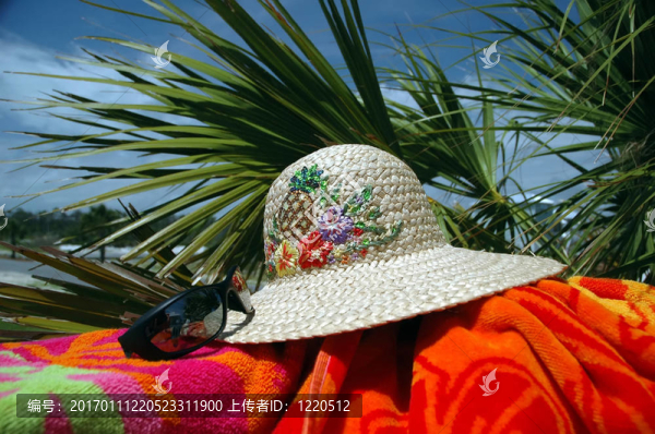 在海灘上