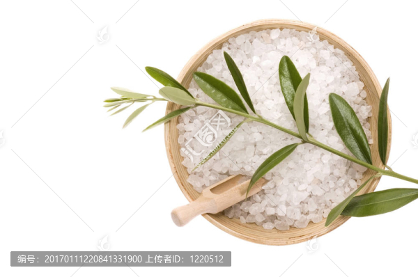 SPA。沐浴鹽和橄欖枝