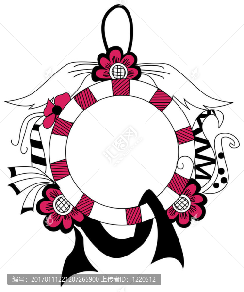 圓花框