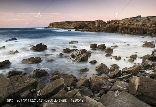 日落海洋背景