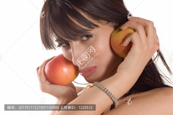 女人吃蘋果
