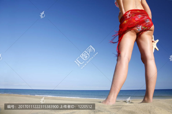海灘女人與Starfish