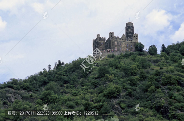 萊茵河谷的城堡附近的科布倫茨；德國
