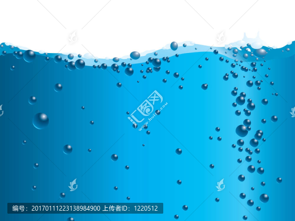 泡沫的藍(lán)色波浪
