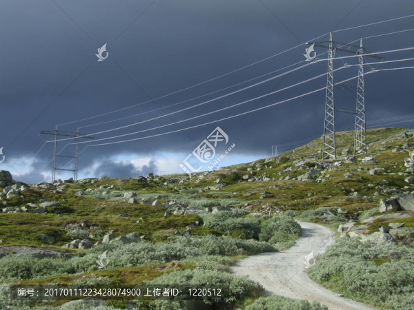 自然景觀和電塔