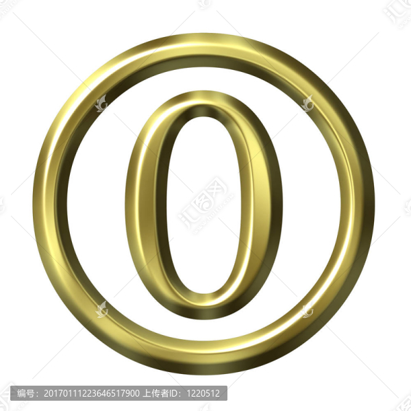 三維黃金數(shù)字0