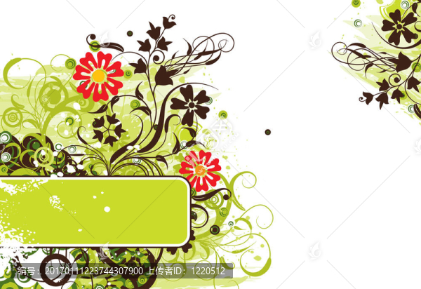 垃圾花的背景；載體