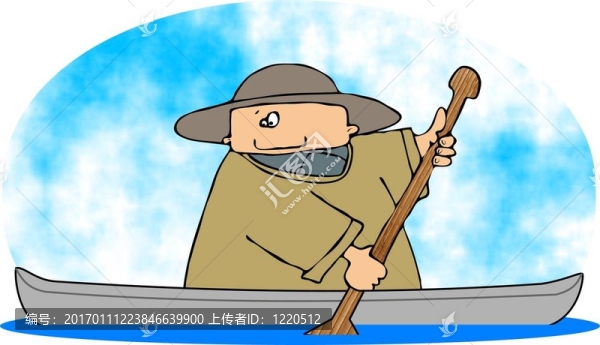 獨木舟上的男人