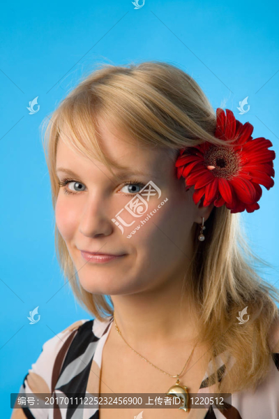 女人與花