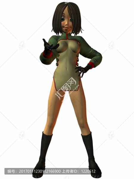 卡通女孩未來警察