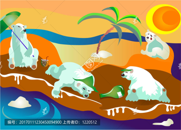 白色的北極熊