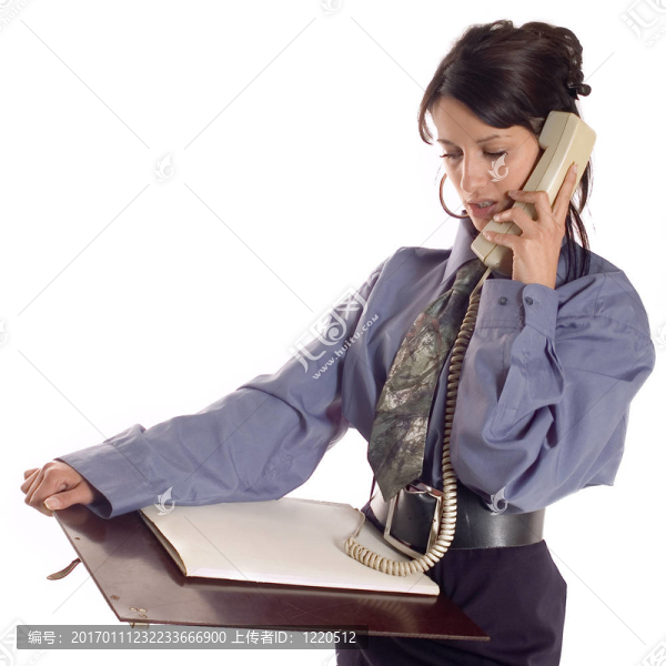 商務(wù)女人和電話