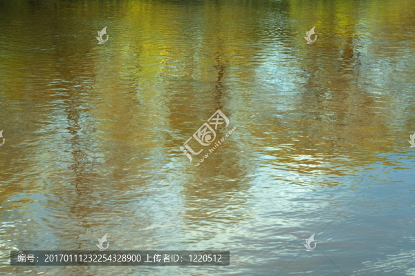 五彩繽紛的水中的倒影