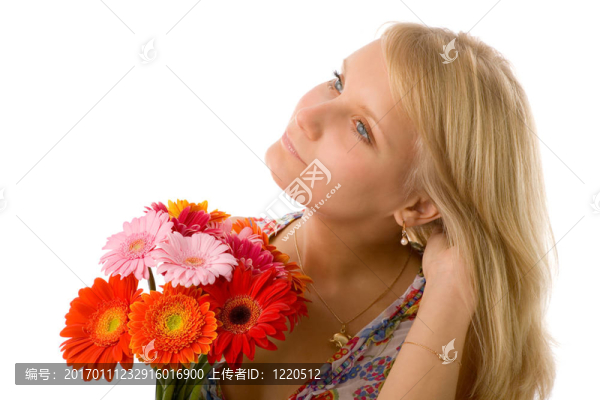 女人與花