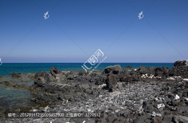 夏威夷的科納島火山海岸