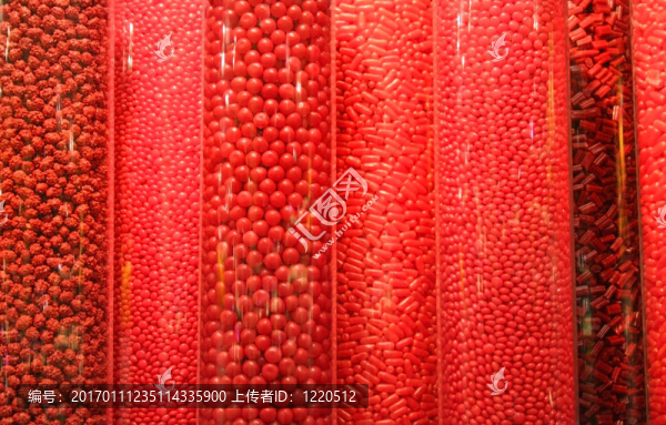 明亮的紅色糖果