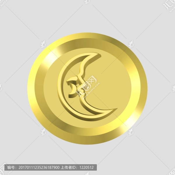 月亮的金色圖標