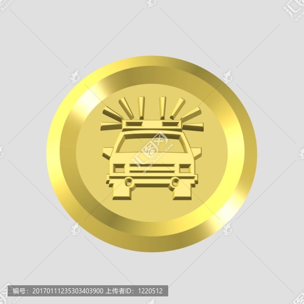 黃金警車圖標(biāo)