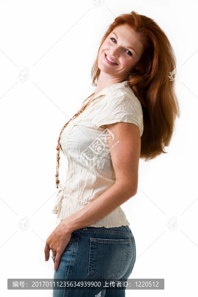 迷人的紅頭發(fā)女人