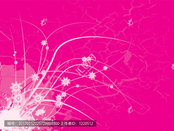 粉紅色花的女孩