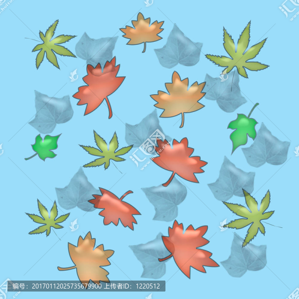 秋天的落葉illusteated