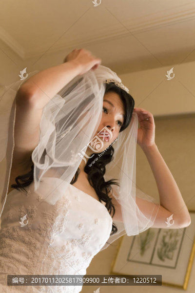 酒店房間里的新娘