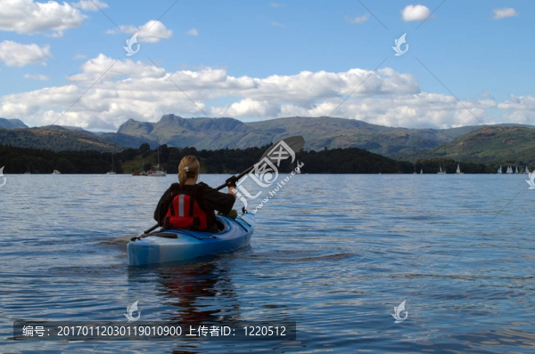 皮劃艇在Windermere湖