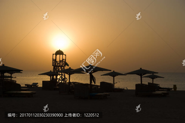 海灘落日