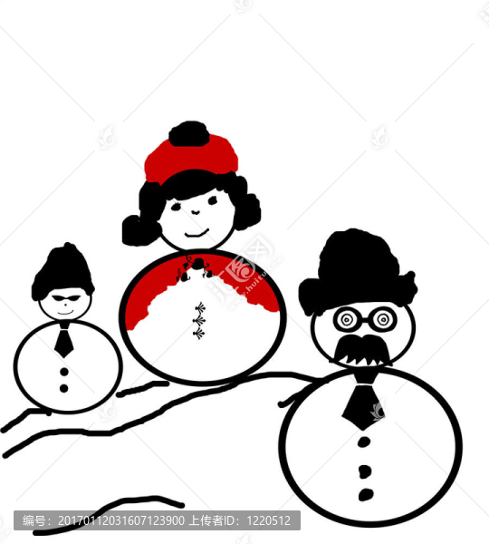 雪中的人說明