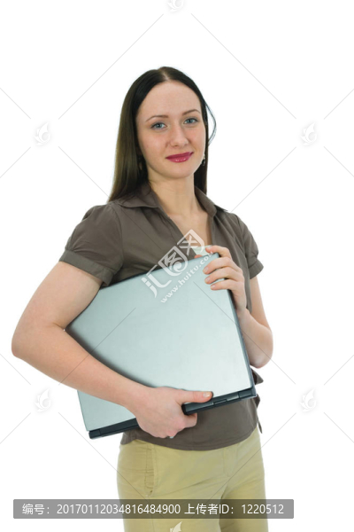 商務(wù)女人和筆記本電腦
