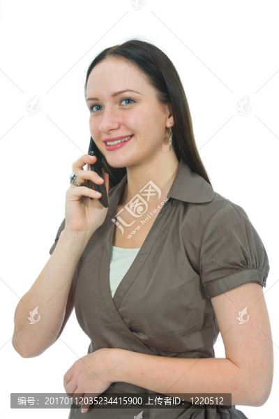 白色背景手機(jī)上的商務(wù)女性戒指