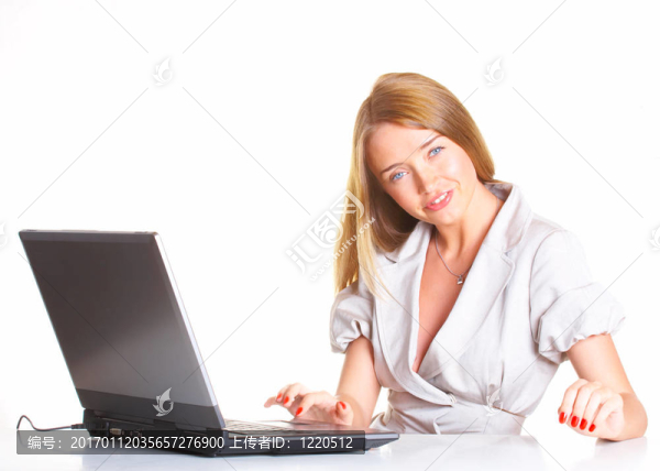 女人的筆記本電腦