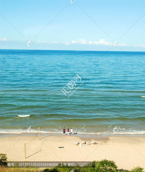 夏天的密歇根湖海灘