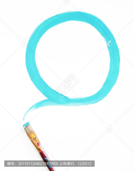 藍(lán)色圓形油漆行程