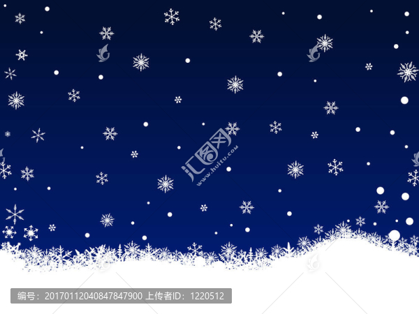 深藍(lán)色的白色雪花