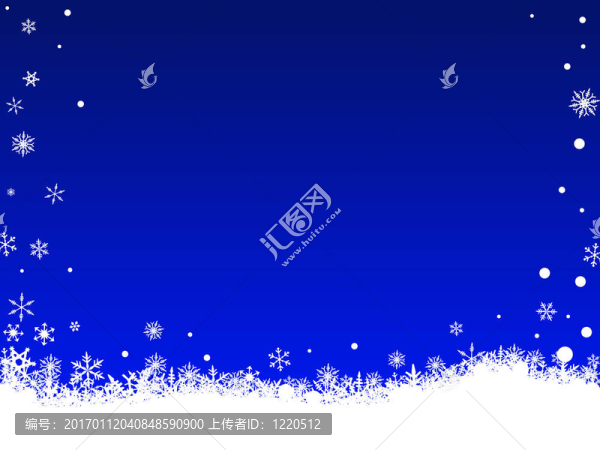 藍色的白色雪花