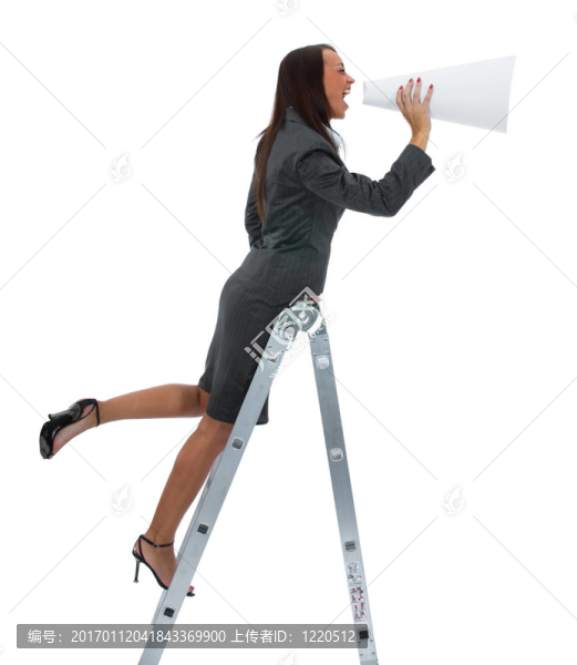 商業(yè)女人大叫在擴音器