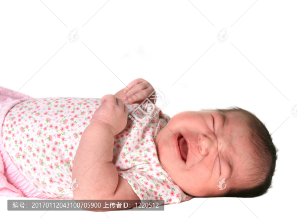 嬰兒女孩哭白