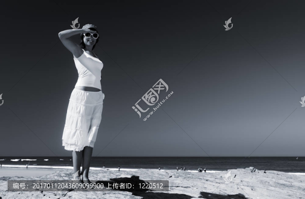 在海灘的一天