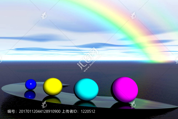 彩虹和球