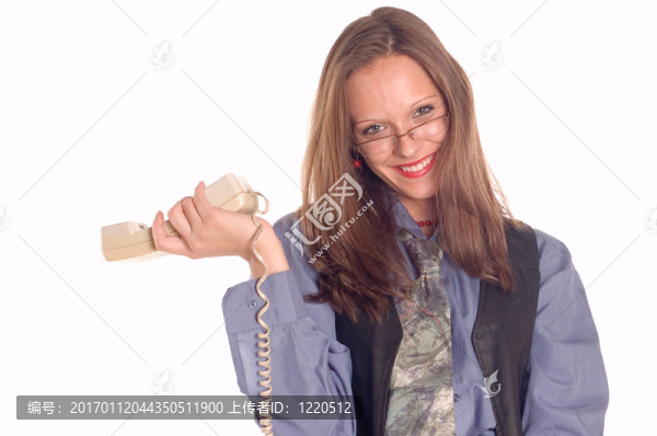 商務女人和電話