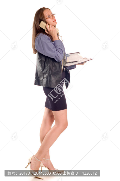 商務(wù)女人和電話