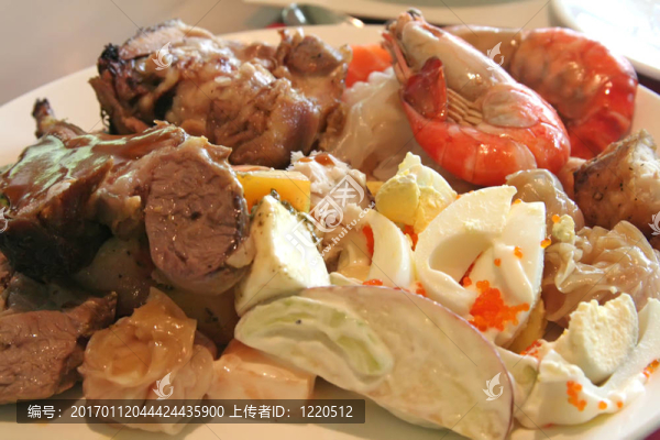 羊肉和蝦
