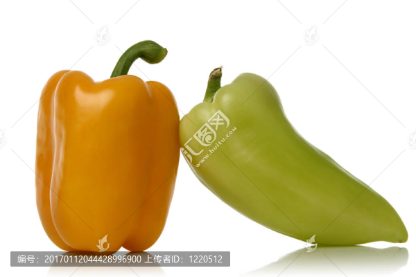 黃色和綠色的小辣椒