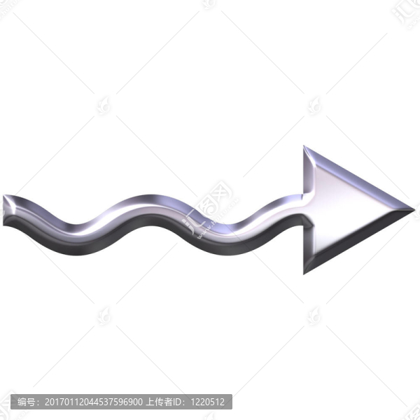 三維銀波浪箭