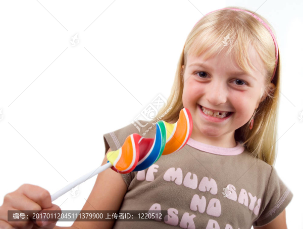 年輕女孩與Lollipop
