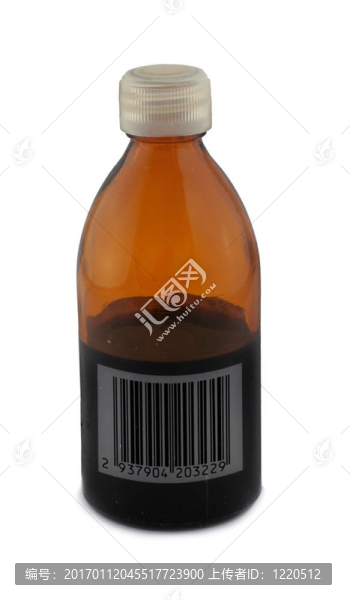 帶條形碼的瓶子
