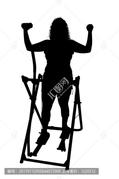 剪影與女人鍛煉
